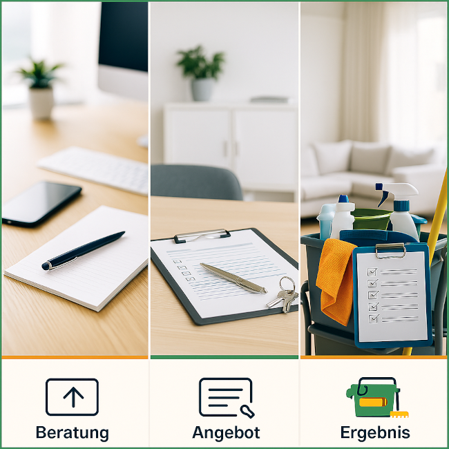 HUG - Gebäudereinigung in 3 Schritten zum Angebot